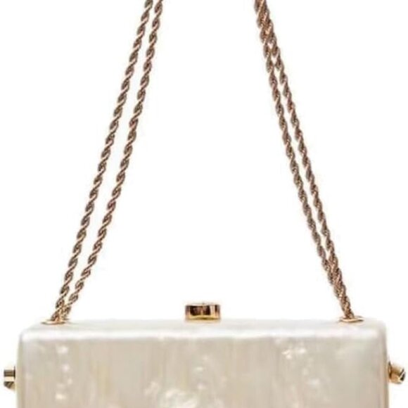 Women Acrylic Evening Clutch Bag Large Capacity Multi-Functional for Formal and - Picture 1 of 7